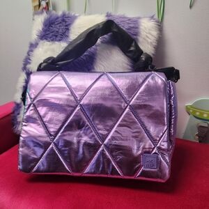 Metallic Purple Quilted Women's Bag